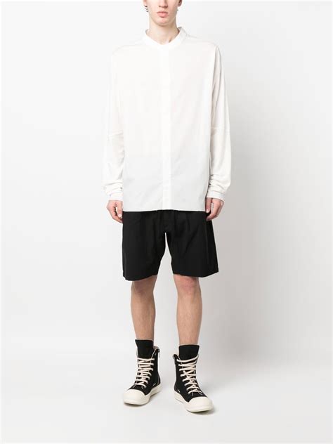 Thom Krom Band Collar Contrast Stich Shirt Farfetch