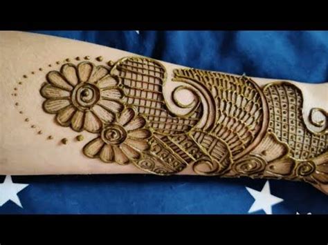 Very Easy / Beautiful Arabic Mehndi Design || Bharwa Full Hand Arabic ...