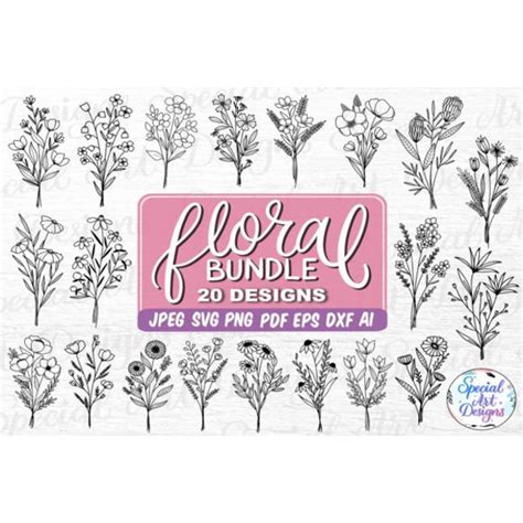 Floral Bundle Svg - Inspire Uplift