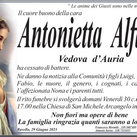 Il Vescovado Ravello Piange La Morte Della Signora Antonietta Alfieri