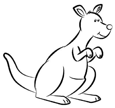 Kangaroo Clipart Black And White | Free download on ClipArtMag