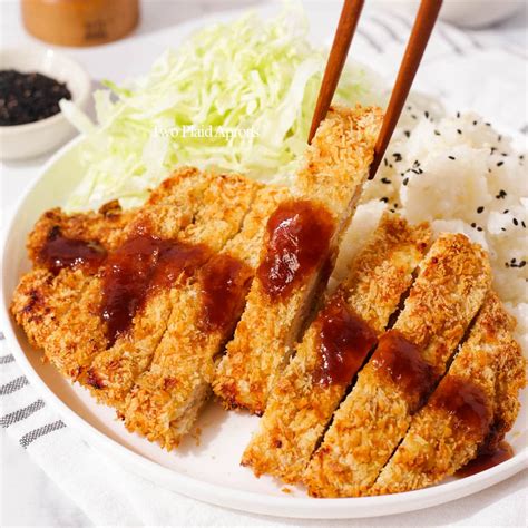 Air Fryer Chicken Katsu Two Plaid Aprons