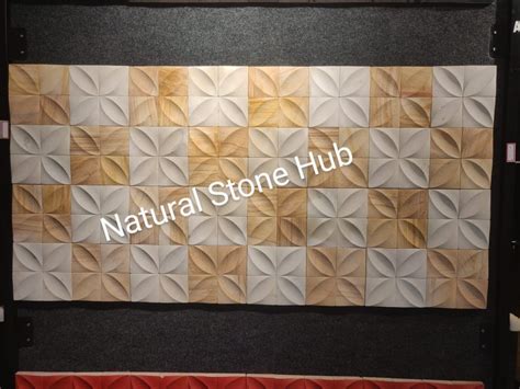 Natural Stone CNC Design 3D Mosaic Wall Tile Size 30 60 Cm At