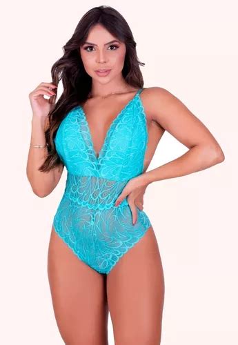 Body De Renda Cavado Costas Lingerie Sexy Feminino Parcelamento Sem Juros