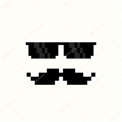 Pixel art Moustache - Pixel Art