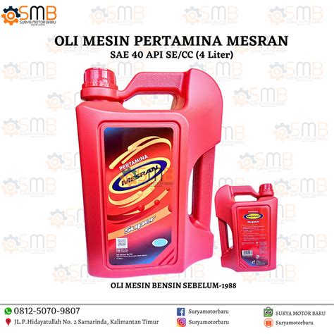 Jual OLI MESIN PERTAMINA MESRAN SUPER SAE 20W 50 4 LITER Kota