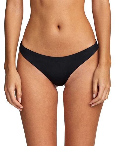 Rvca Solid Cheeky Bikini Bottom Black