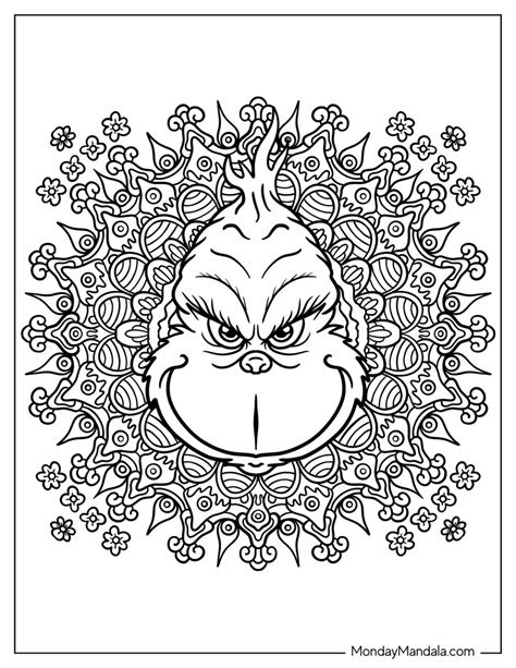 christmas coloring pages grinch 7