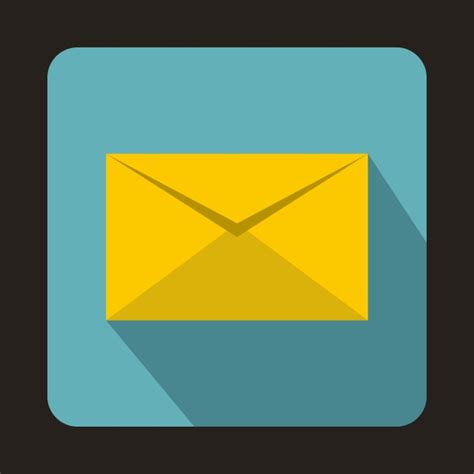 Closed Envelope Vector Art Png Yellow Closed Envelope Icon Flat Style