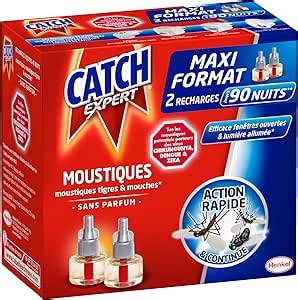 Catch Expert Moustiques Lot De 4 Recharges Pour Diffuseur Electrique