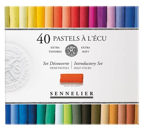 Boîte de 40 demi pastels pastels à l écu Sennelier Pastel Dessin