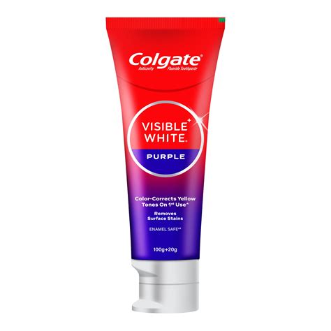 buy colgate visible white purple toothpaste  teeth whitening teeth