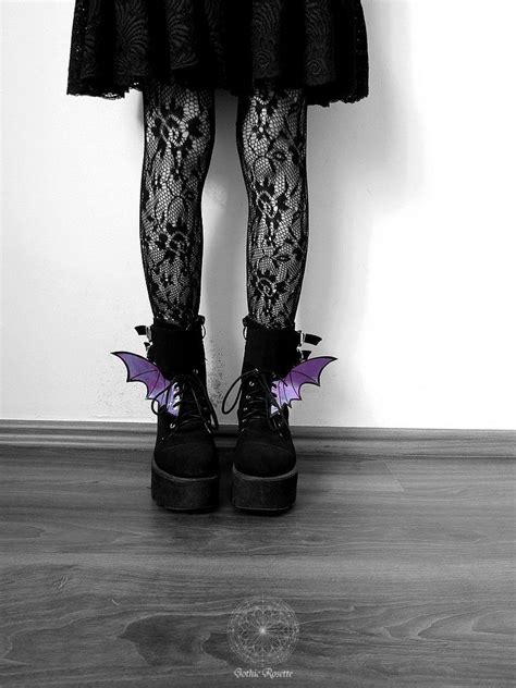 Purple Shoe Wings Pastel Goth Bat Wings Skate Wings Vegan Shoe Wings