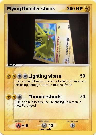 Pokémon Flying thunder shock Lighting storm My Pokemon Card