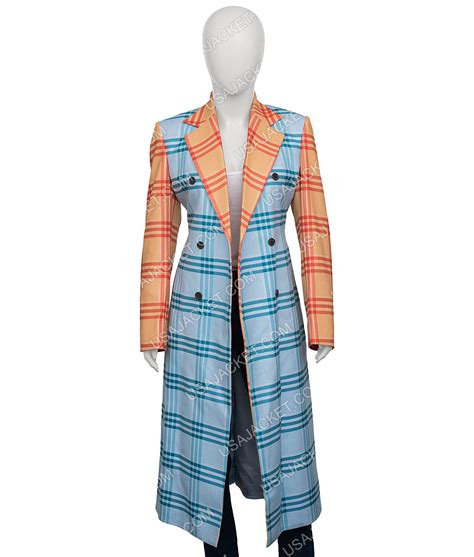 The Chi S06 Birgundi Baker Plaid Coat | Pastel Mixed Plaid Coat