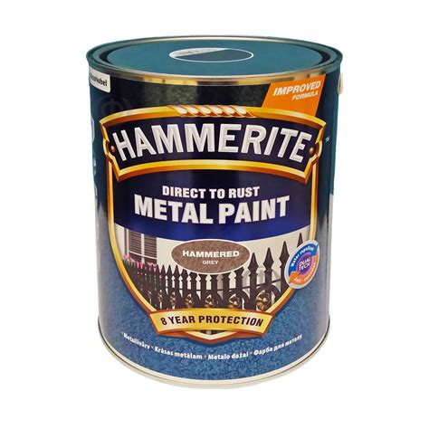 Купить Hammerite Metal Paint Hammered краску 3 в 1 по металлу, серая, 5 ...