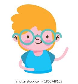 Little Boy Glasses Cartoon Stock Vector (Royalty Free) 1965749185 | Shutterstock