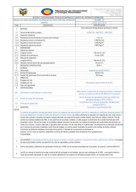 PDF SECCIÓN 3 ESPECIFICACIONES TÉCNICAS DE mÉnsula termoplÁstica