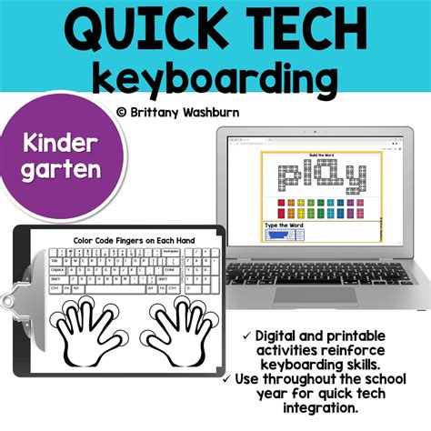 Keyboarding Practice Activities Quick Tech Kindergarten 