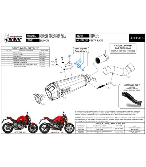 Mivv Ducati Monster Terminale Di Scarico Moto Marmitta