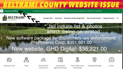 Beltrami County Website Issue Explained No Jail Inmate List Youtube