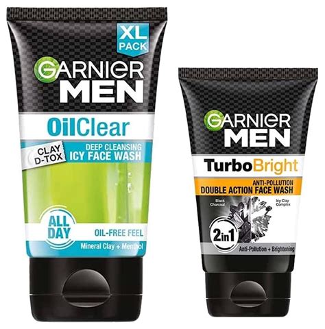 Garnier Men Face Wash Balances Oil Level In Skin OilClear Clay D Tox