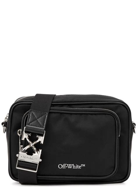 Off White C O Virgil Abloh Arrow Nylon Cross Body Bag In Black For Men