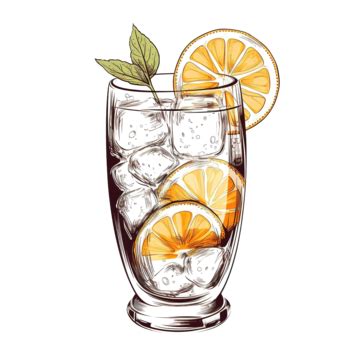 Cocktail Glasses Hd Transparent, Black Line Drawing Cocktail Glass ...