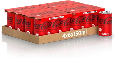 72x Coca Cola ZERO SUGAR mini dosen kohlensäurehaltiges Getränk 150ml