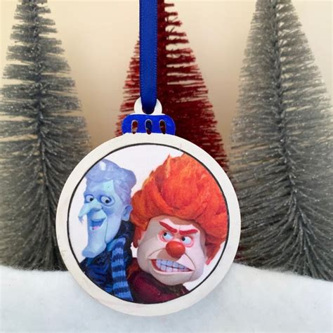 Mr Heat Miser And Mr Snow Miser Christmas Ornament Etsy Uk