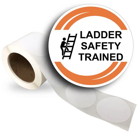 Ladder Safety Trained Roll Label With Symbol Ldre 18894