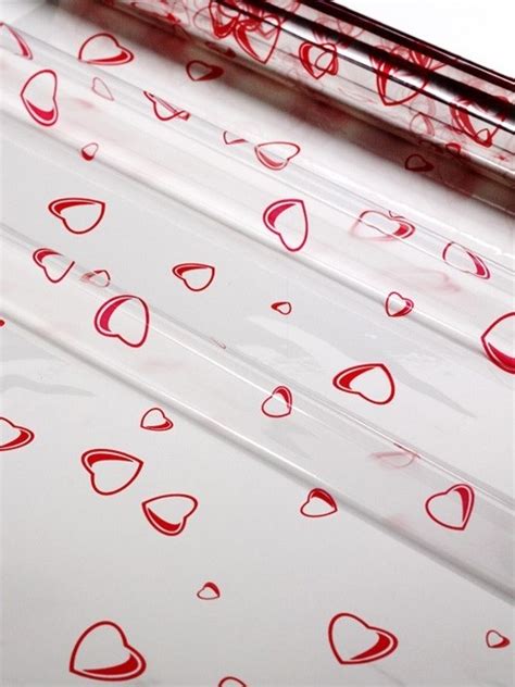 Rolls 40 X 100 Designs Red Hearts Cellodepot