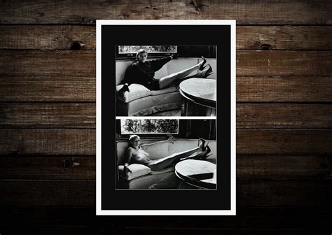 Helmut Newton Dressed And Nude Model Reclining Brescia Etsy Australia