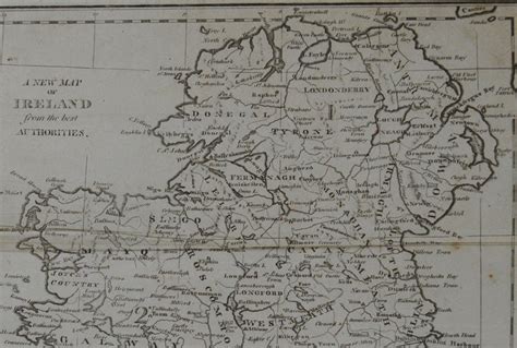 Original Antique Map Of Ireland Circa 1800 At 1stdibs