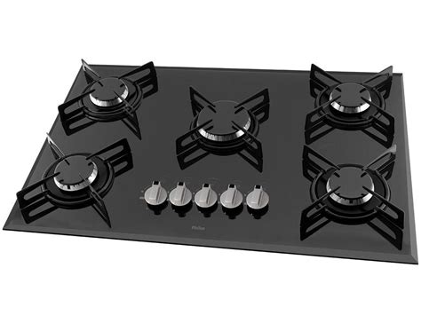 Cooktop 5 Bocas Philco Cook Chef 5 à Gás Natural e GLP Acendimento