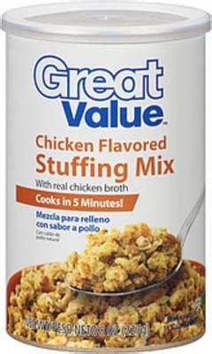 Great Value Chicken Flavored Stuffing Mix Oz Nutrition Information