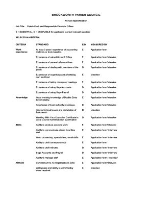 Person Specification Example Complete With Ease Airslate Signnow