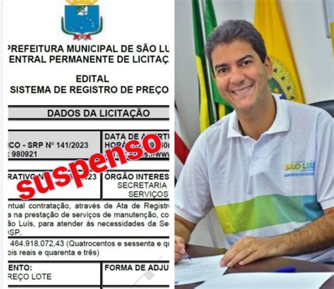 Prefeitura de São Luís suspende licitação de quase meio bilhão para