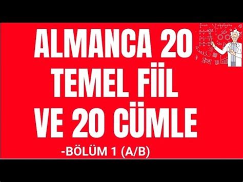 20 TEMEL ALMANCA FİİL VE 20 CÜMLE almancaöğreniyorum almanca YouTube