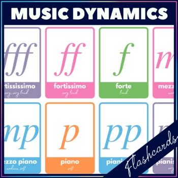 Music Dynamics Flashcards Learn Music Theory Dynamic Symbols Flash ...