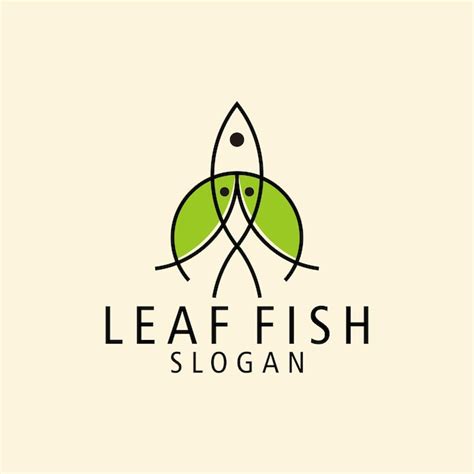 Premium Vector | Fish leaf logo icon,template,flet