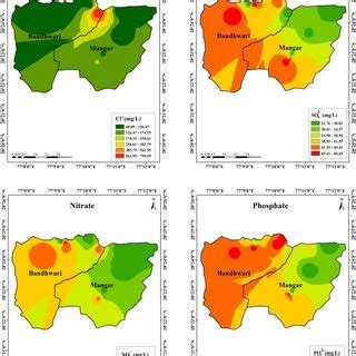 Spatial variation maps of Heavy metals in the water | Download ...