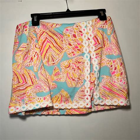 Lilly Pulitzer Skirts Lilly Pulitzer Lenore Skort In Breakwater Blue Tini Bikini Size 6 Euc