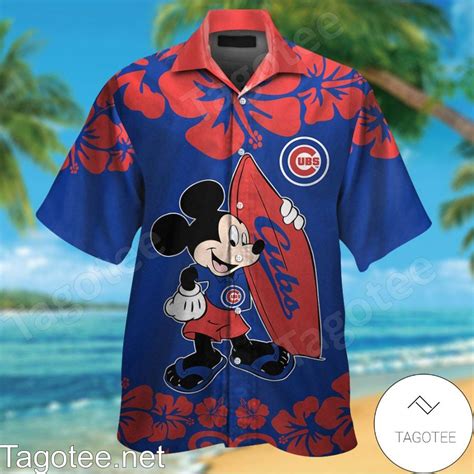 Chicago Cubs Mickey Mouse Hawaiian Shirt And Short Tagotee