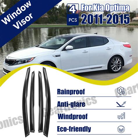 For 2011 2015 Kia Optima Jdm Mugen Style Window Vent Visor Rain Guards Deflector Ebay