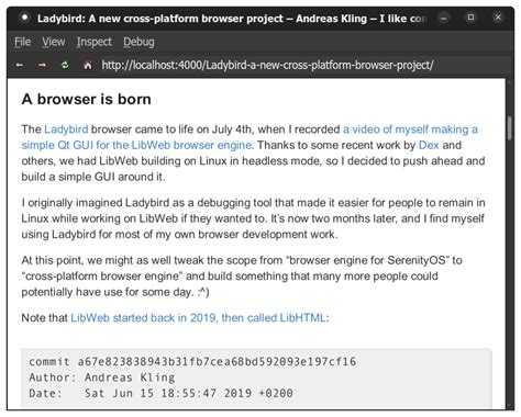Ladybird A New Cross Platform Browser Project