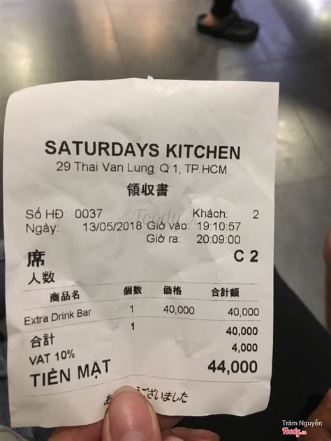 Saturdays Kitchen Saigon M Th C Nh T B N Qu N Tp Hcm Menu