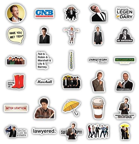 Aapki Marzi How I Met Your Mother Laptop Stickers Pack Of 30 Vinyl