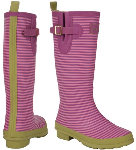 Joules Wellies New Pink Stripy Wellington Boots Boots Joules