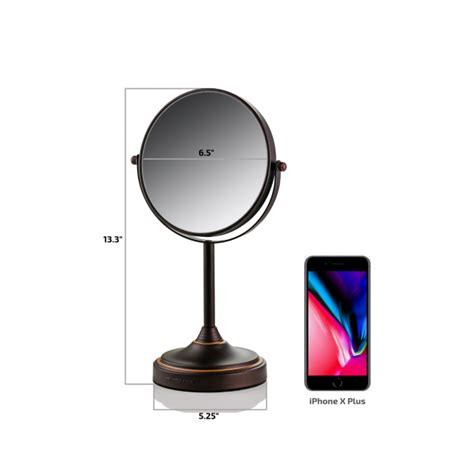 Ovente Tabletop Makeup Mirror 7 Inch Dual Sided 1x 7x Magnification